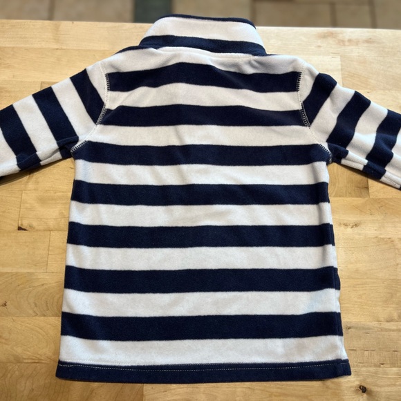 CARTER’S STRIPED FLEECE PULLOVER BUTTONED SWEATER SWEATSHIRT size 4T toddler - Picture 6 of 6